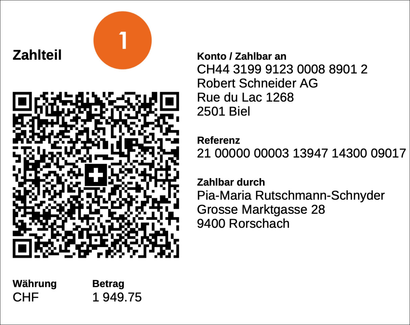 QR-IBAN mit QR-Referenznummer