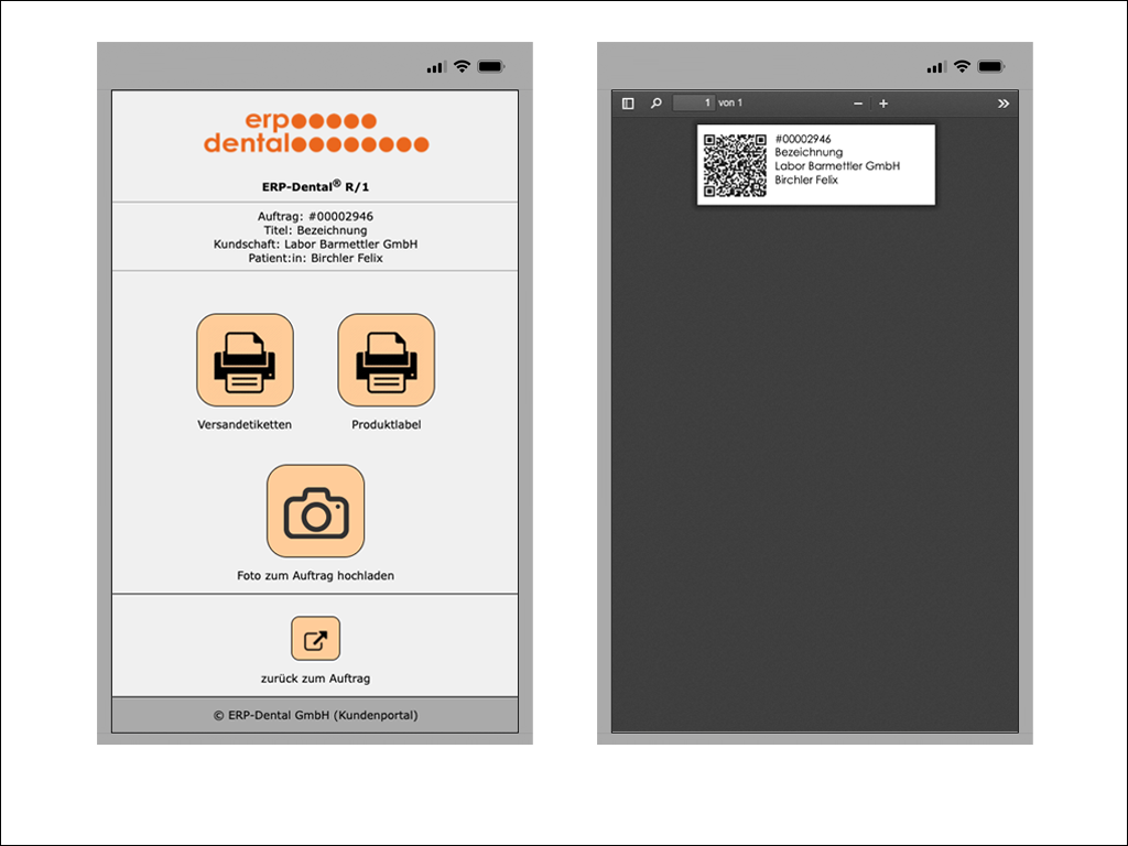 App auf Ihrem Mobile (Beschriftung)