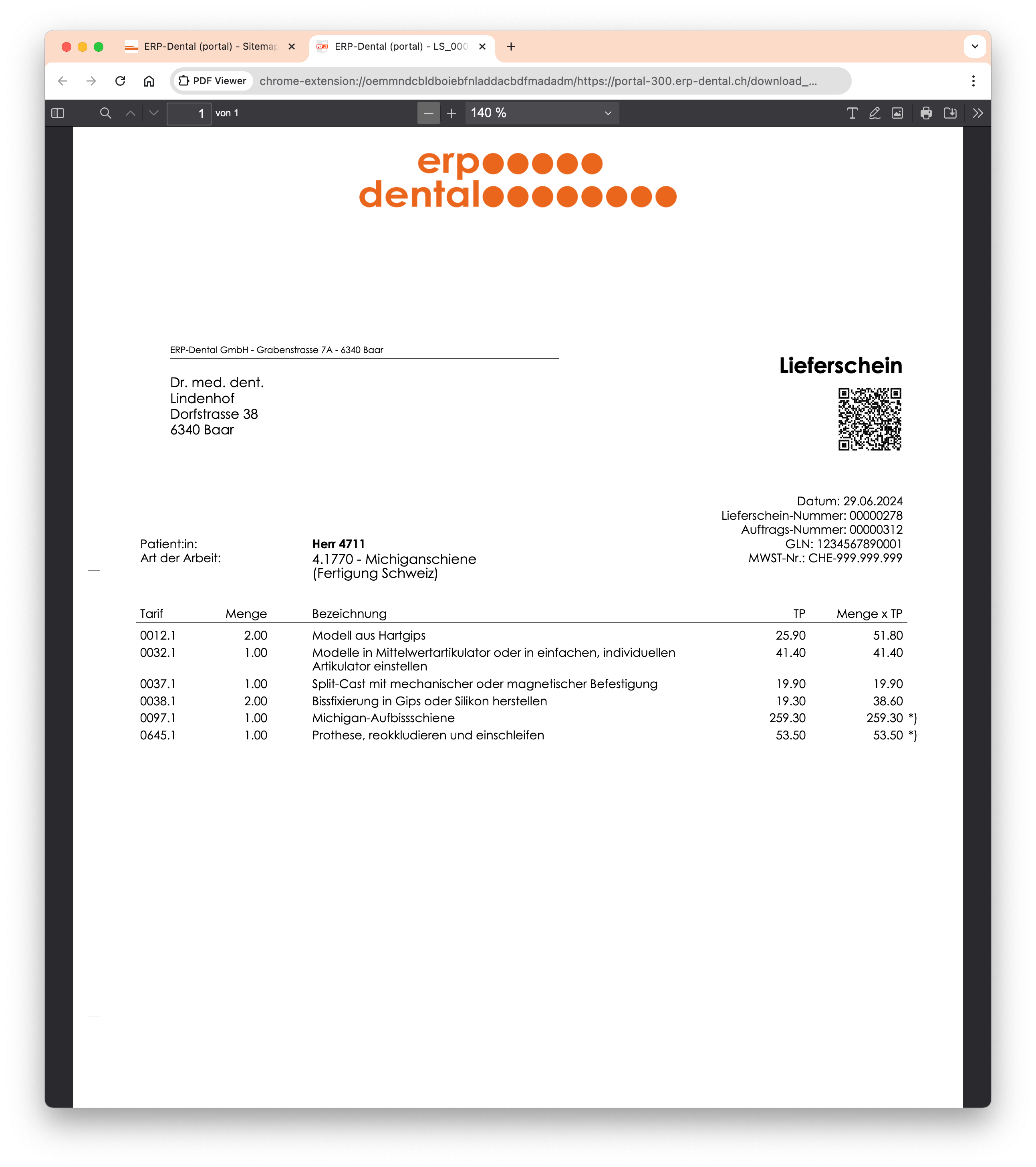 Lieferschein als PDF